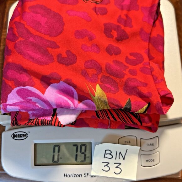 JM Collection Tunic Top Womens M Red Floral 1/2 Zip V-Neck Roll Tab Sleeve - Picture 11 of 11